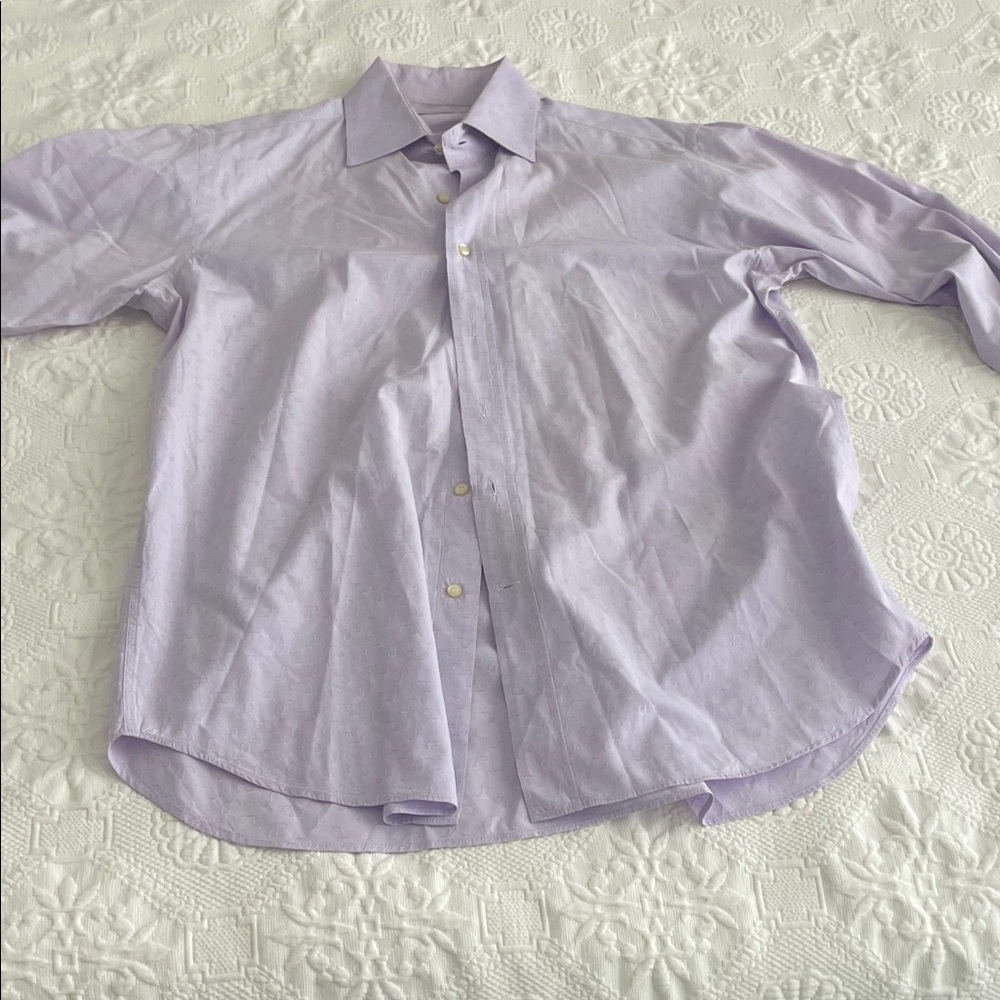 Etro Men's Lavender Button Down Shirt